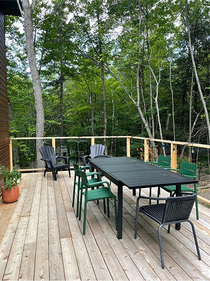 Balcon de Maison le Versant chalet à louer dans Laurentides