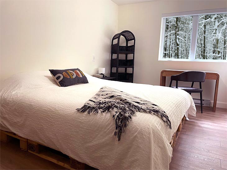 chambre dans chalet à louer dans les laurentides