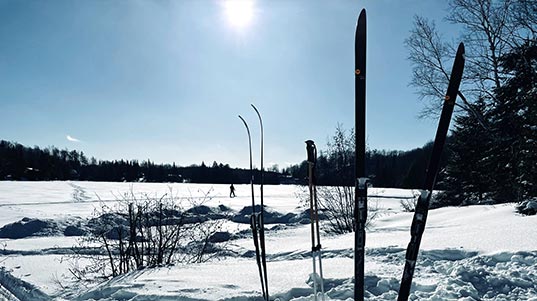 Ski de fond à Morin-Heights près du chalet à louer dans les Laurentides