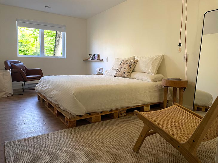 Chalet japandi à louer laurentides chambre 3