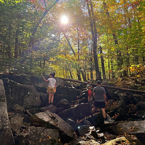 Randonnée familiale dans le forêt laurentienne